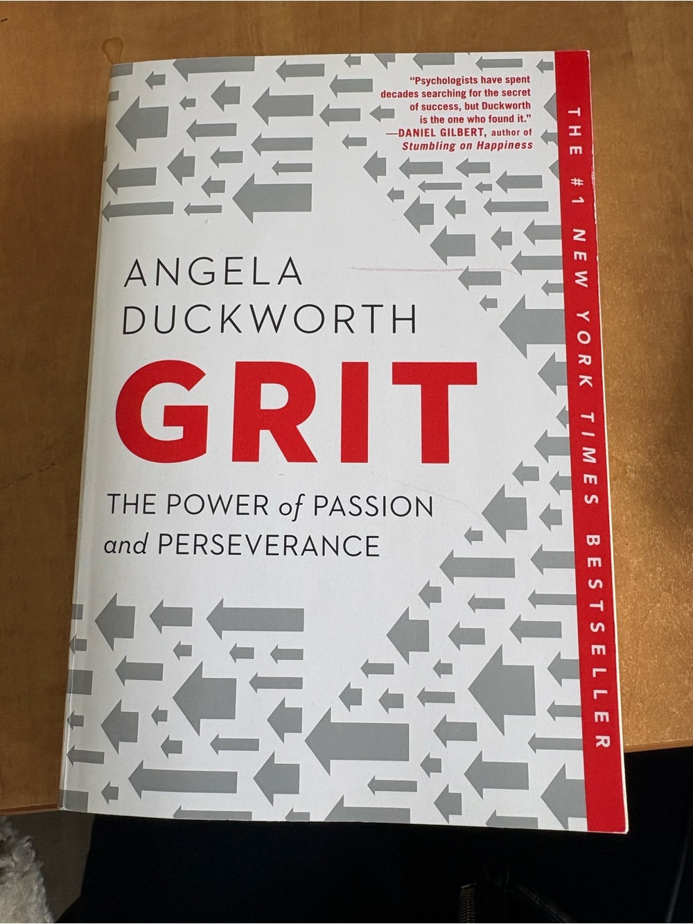 GRIT by Angela Duckworth – White & Red Cover Paperback